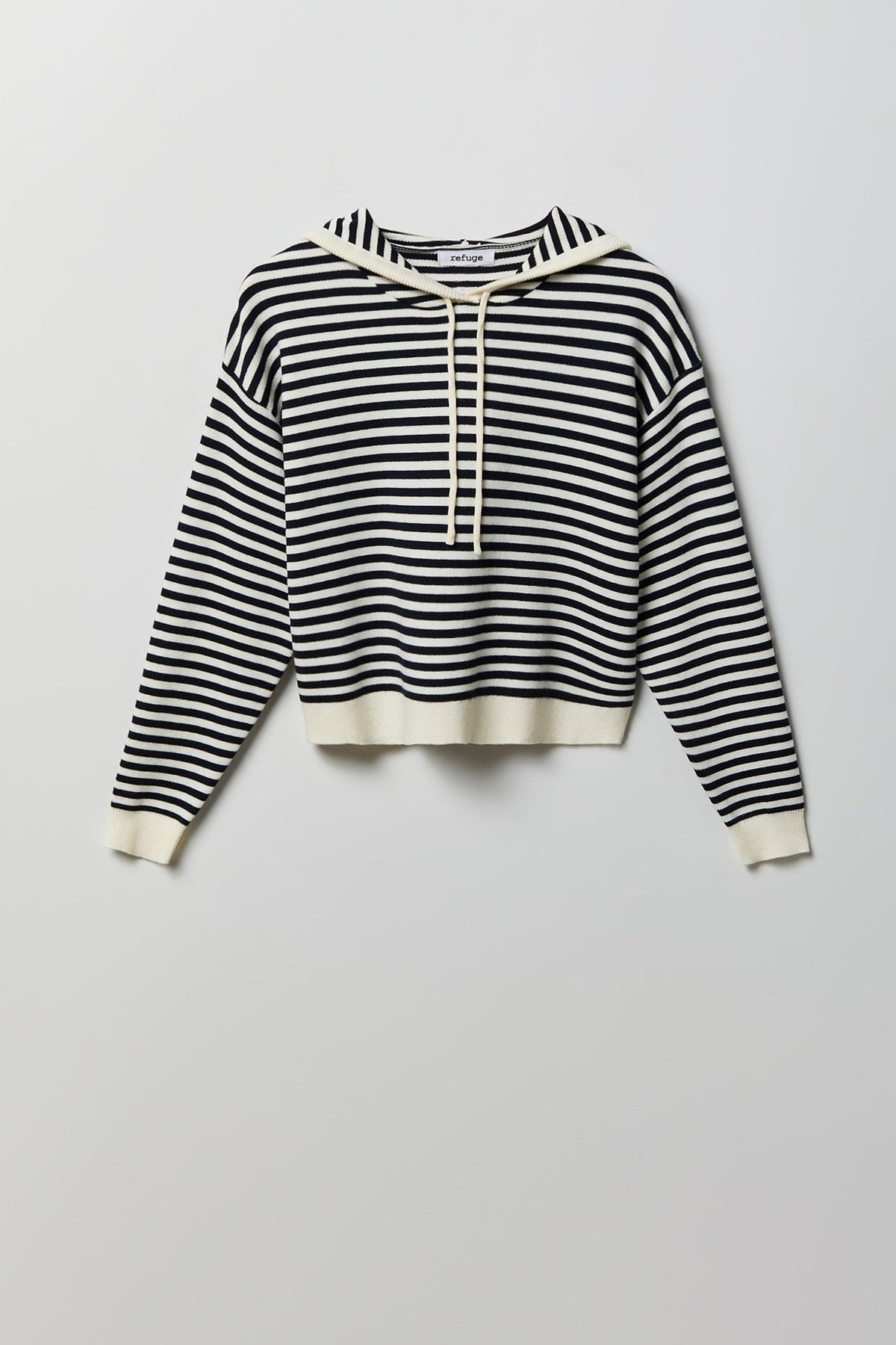 Striped Knit Hoodie