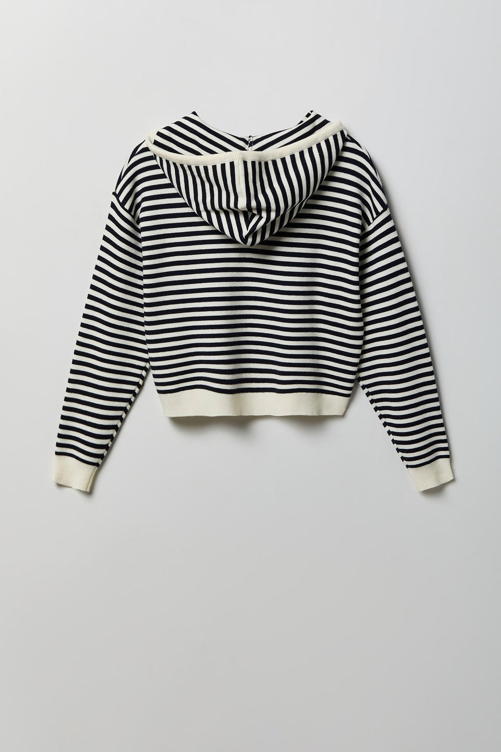 Striped Knit Hoodie