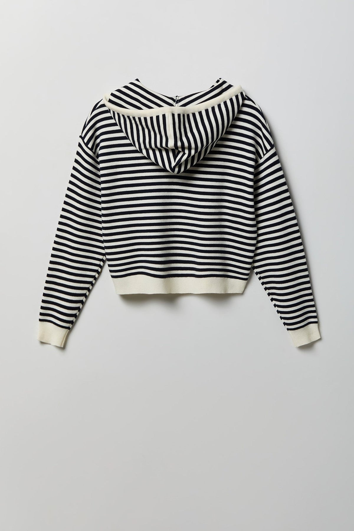 Striped Knit Hoodie