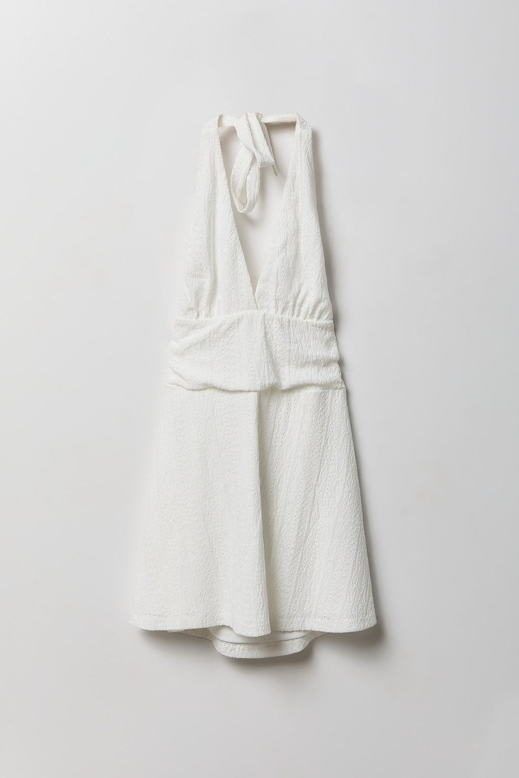 Textured Mini Halter Dress