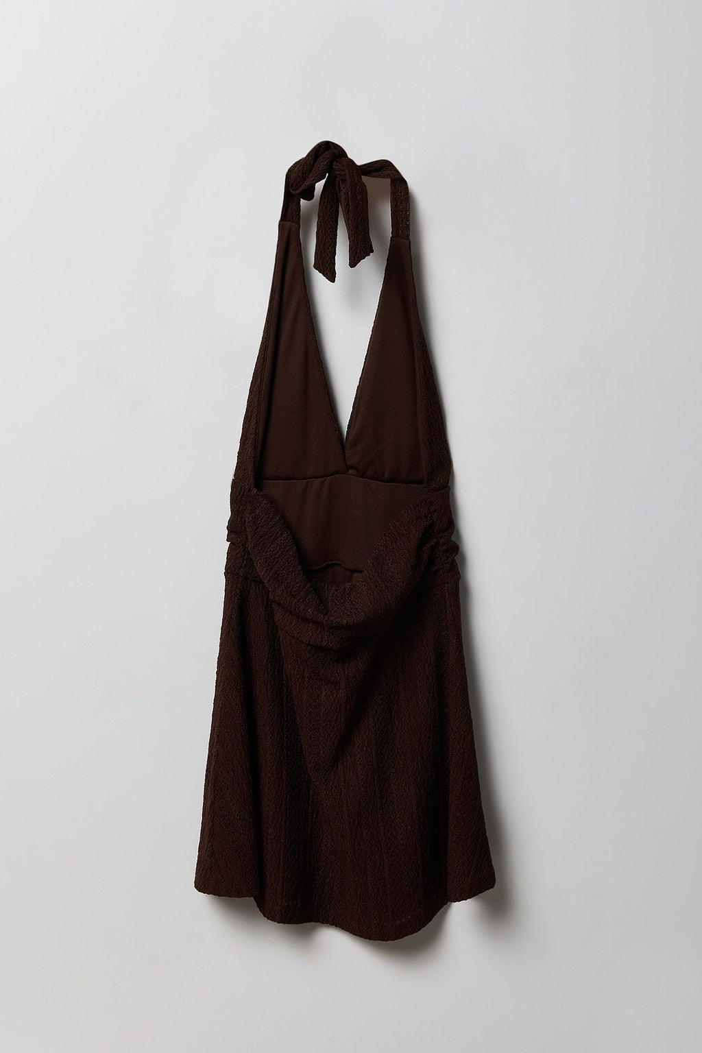 Textured Mini Halter Dress