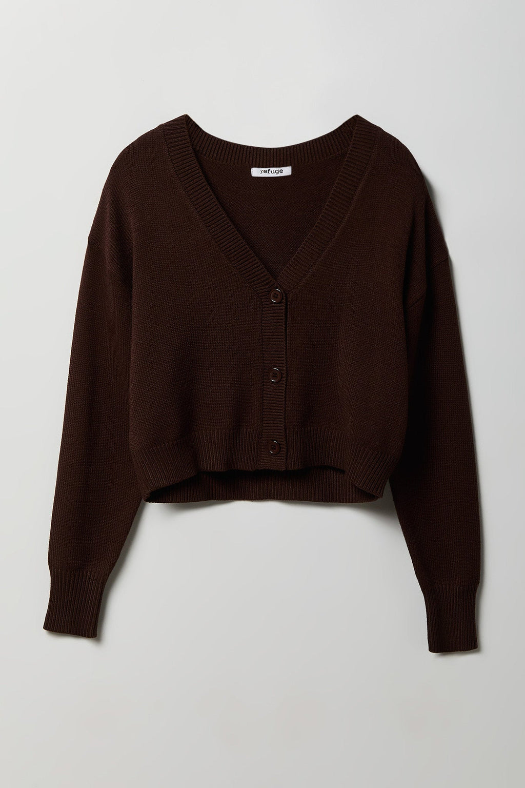V-Neck Button-Up Cardigan