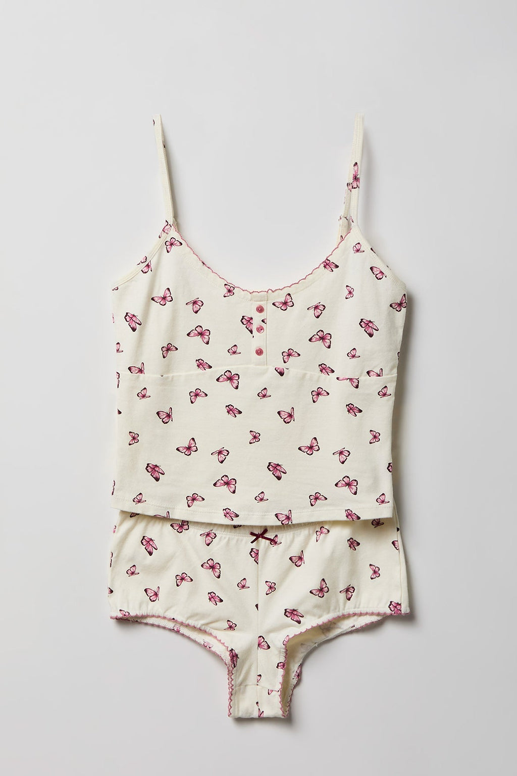 Printed Tank & Boy Short Pajama Set