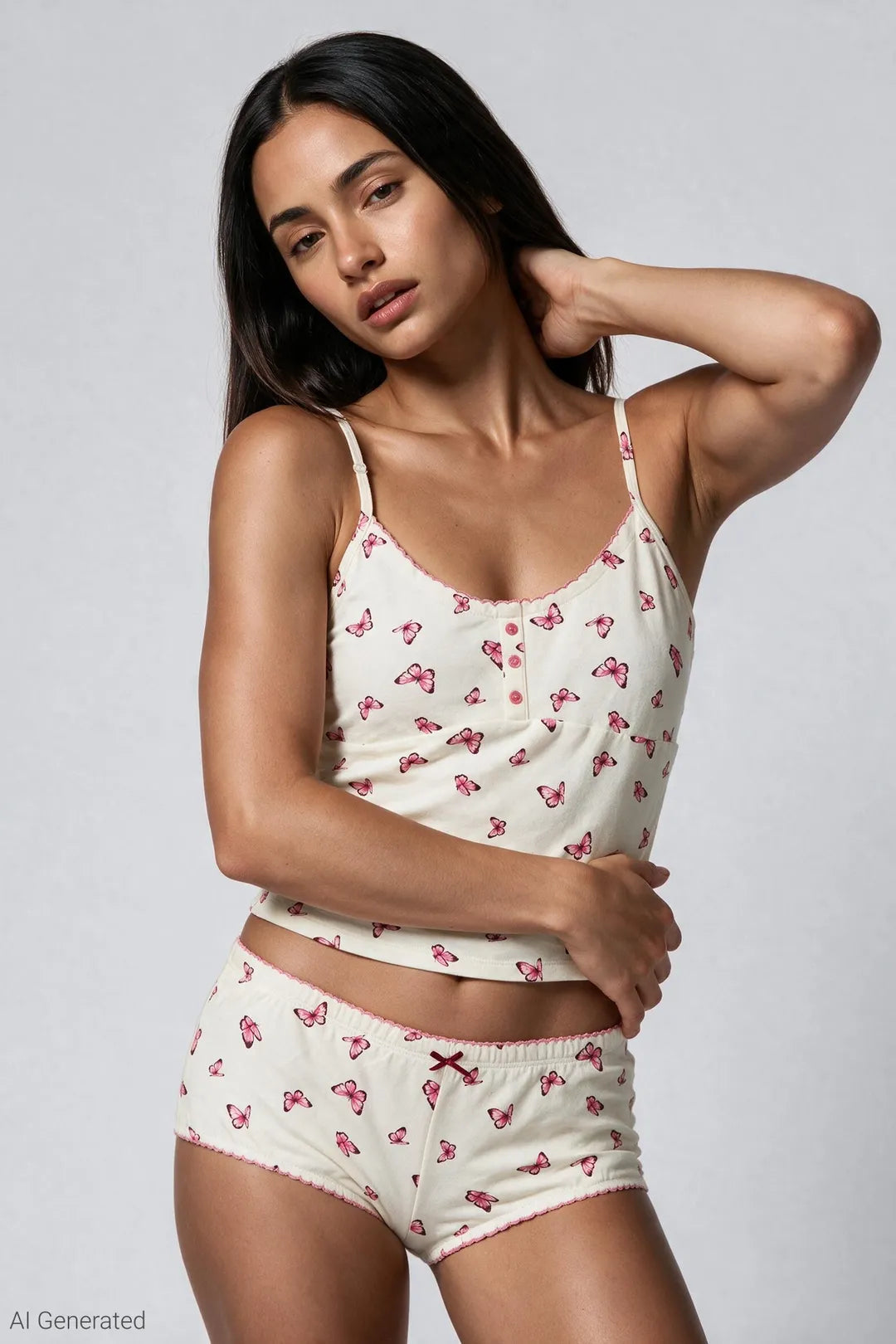 Printed Tank & Boy Short Pajama Set