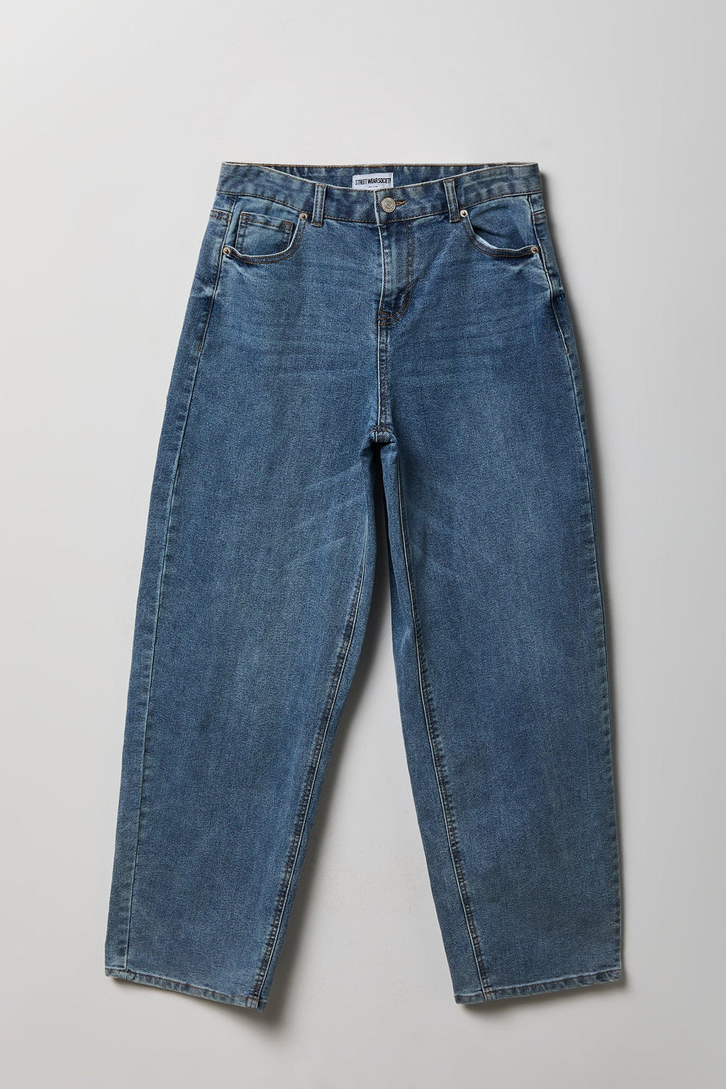 Stretch High Rise Barrel Medium Jean