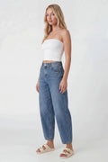 Stretch High Rise Barrel Medium Jean