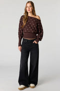 Soho Stretch Mid Rise Super Baggy Black Jean