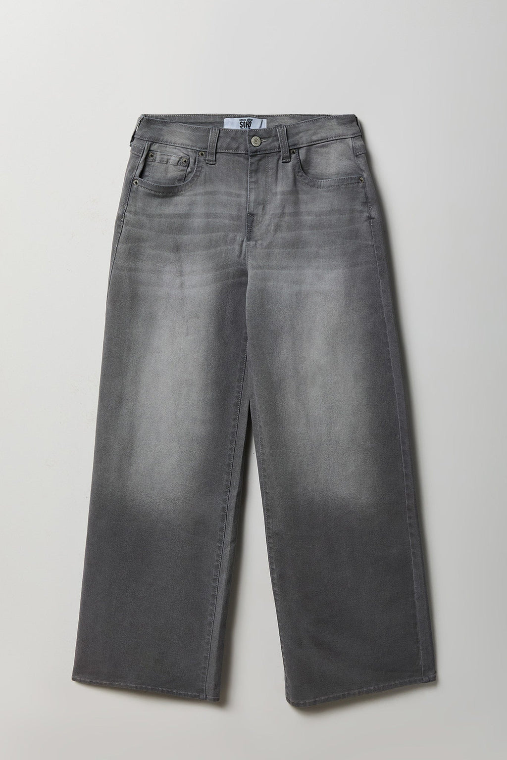 Soho Stretch Mid Rise Super Baggy Grey Jean
