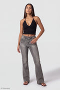 Stretch High Rise Flare Grey Jean