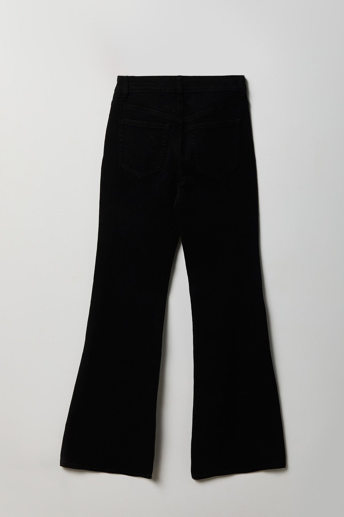 Stretch High Rise Flare Black Jean