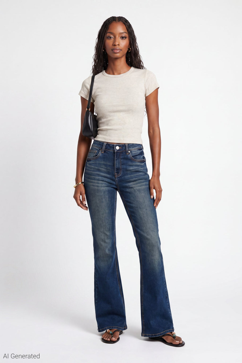 Stretch High Rise Flare Vintage Medium Jean
