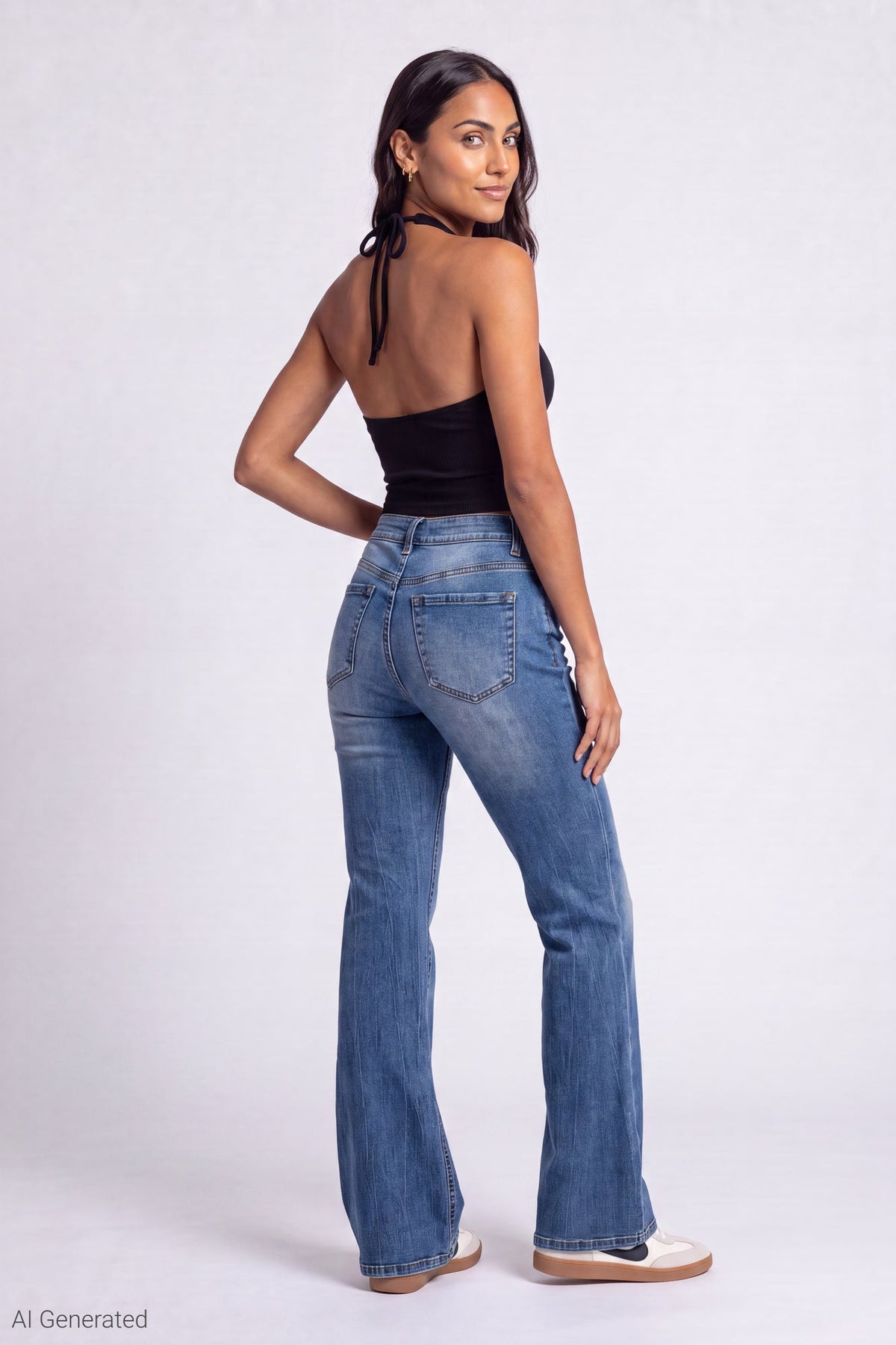 Stretch High Rise Flare Medium Jean