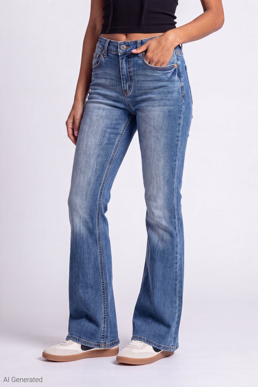 Stretch High Rise Flare Medium Jean