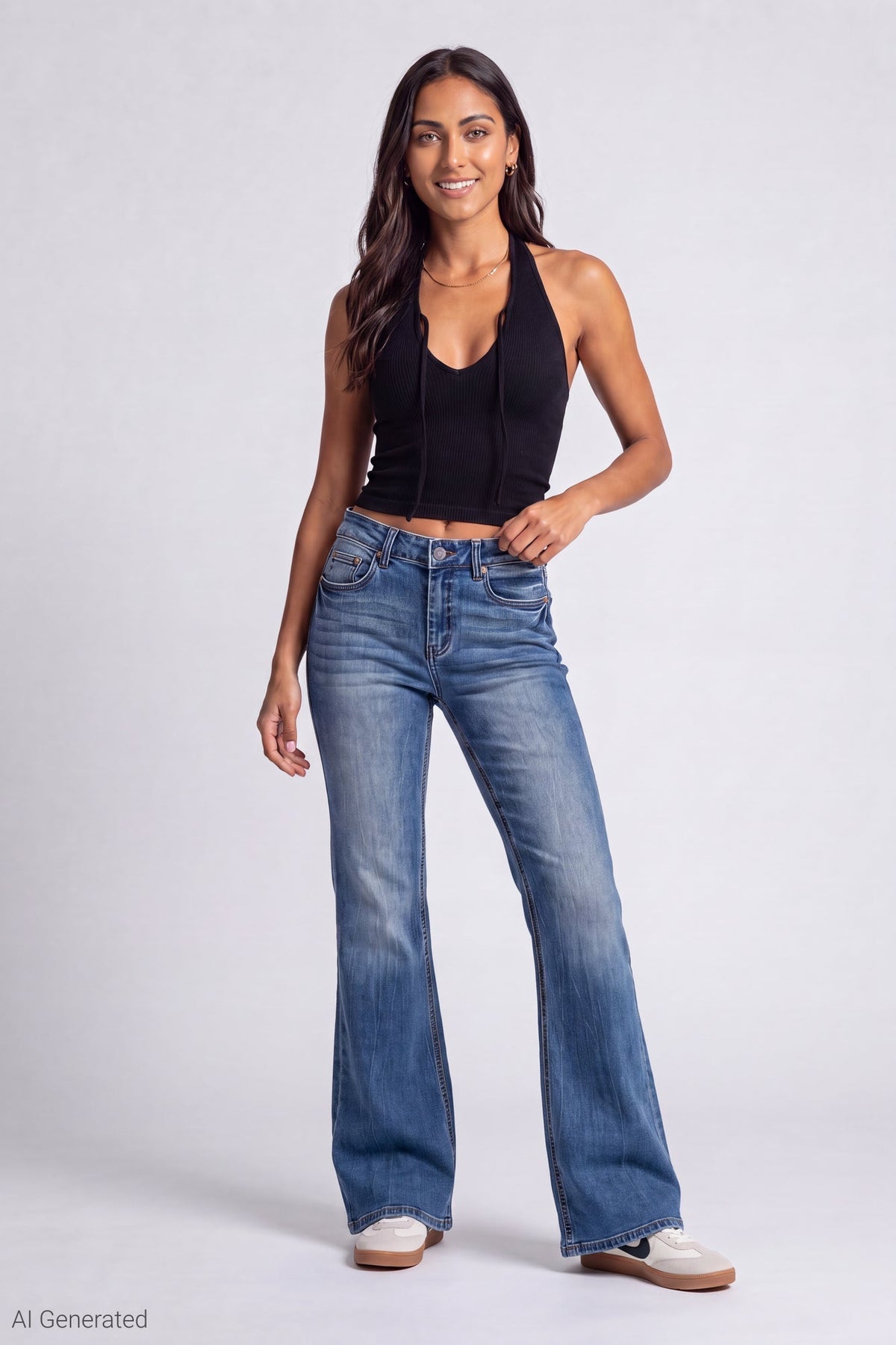 Stretch High Rise Flare Medium Jean