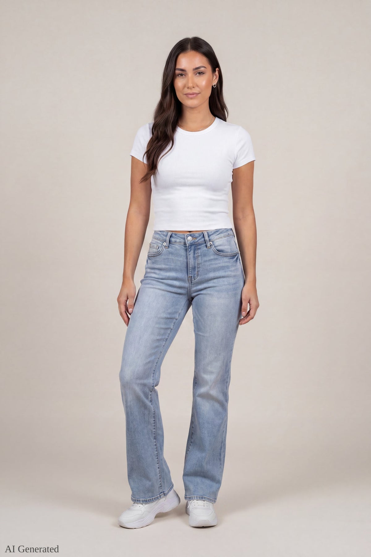 Stretch Low Rise Relaxed Flare Medium Jean