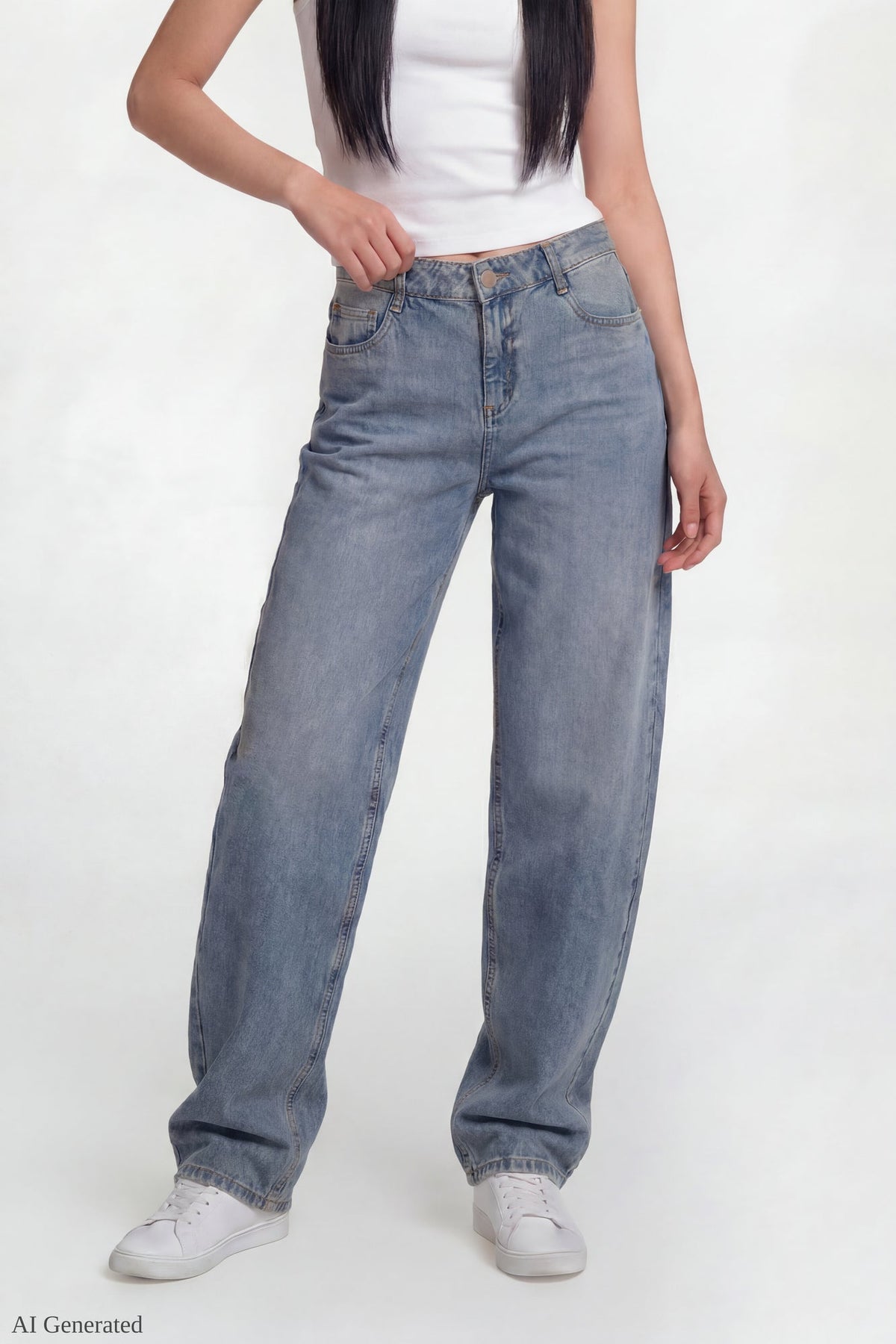 Low Rise Barrel Vintage Medium Jean