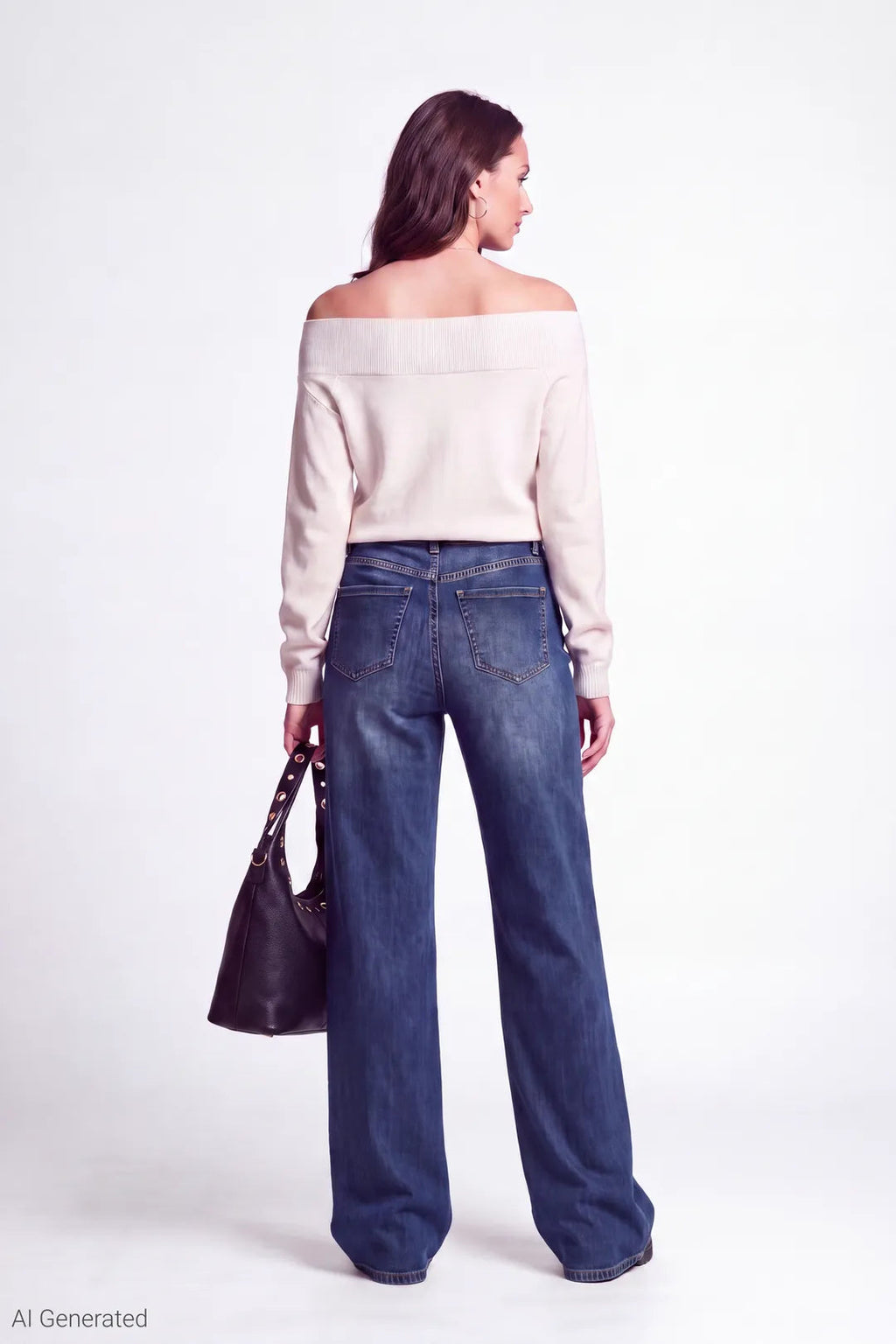 Paris Stretch High Rise Wide Leg Vintage Dark Jean