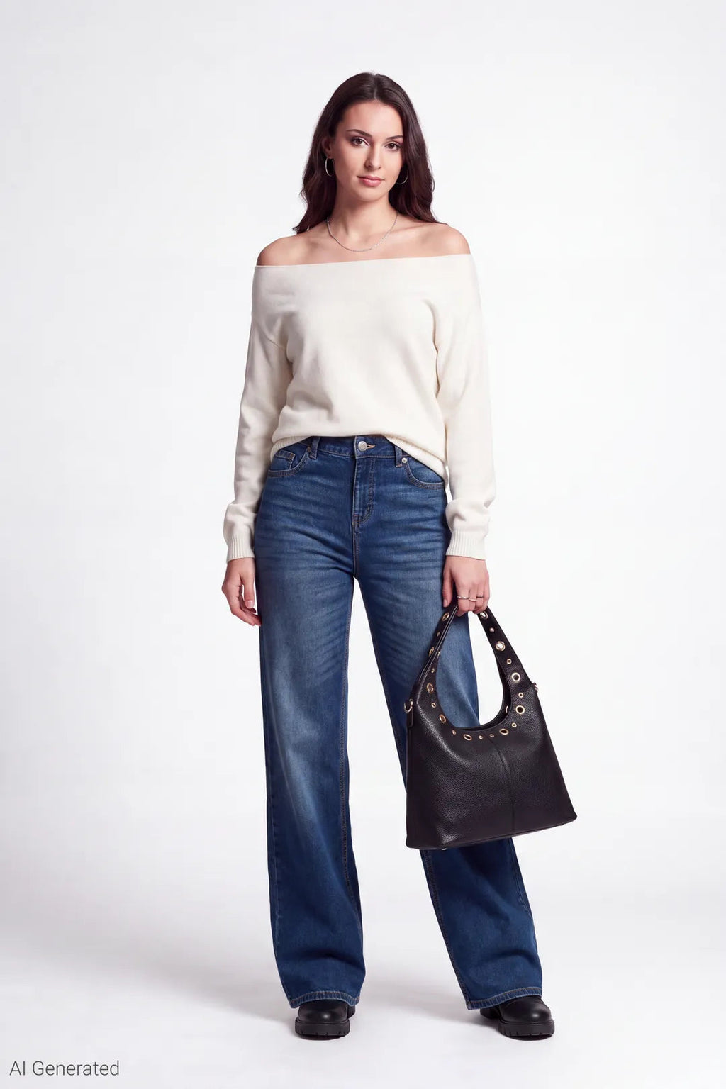 Paris Stretch High Rise Wide Leg Vintage Dark Jean