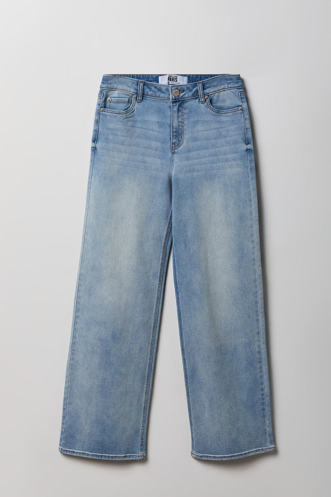 Paris Stretch High Rise Wide Leg Light Jean