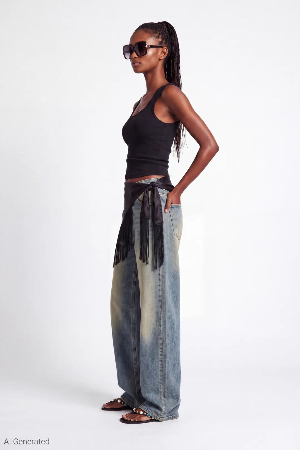 Paris Stretch High Rise Wide Leg Vintage Medium Jean