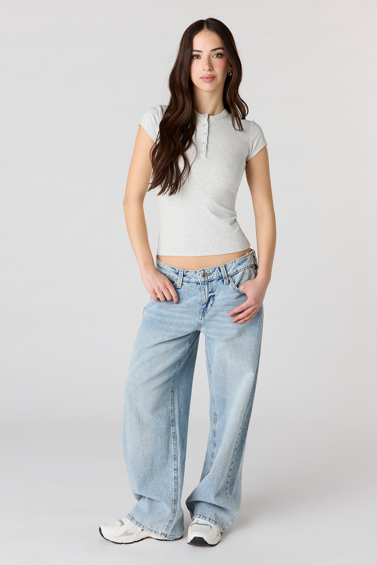 Ribbed Classic Henley Top