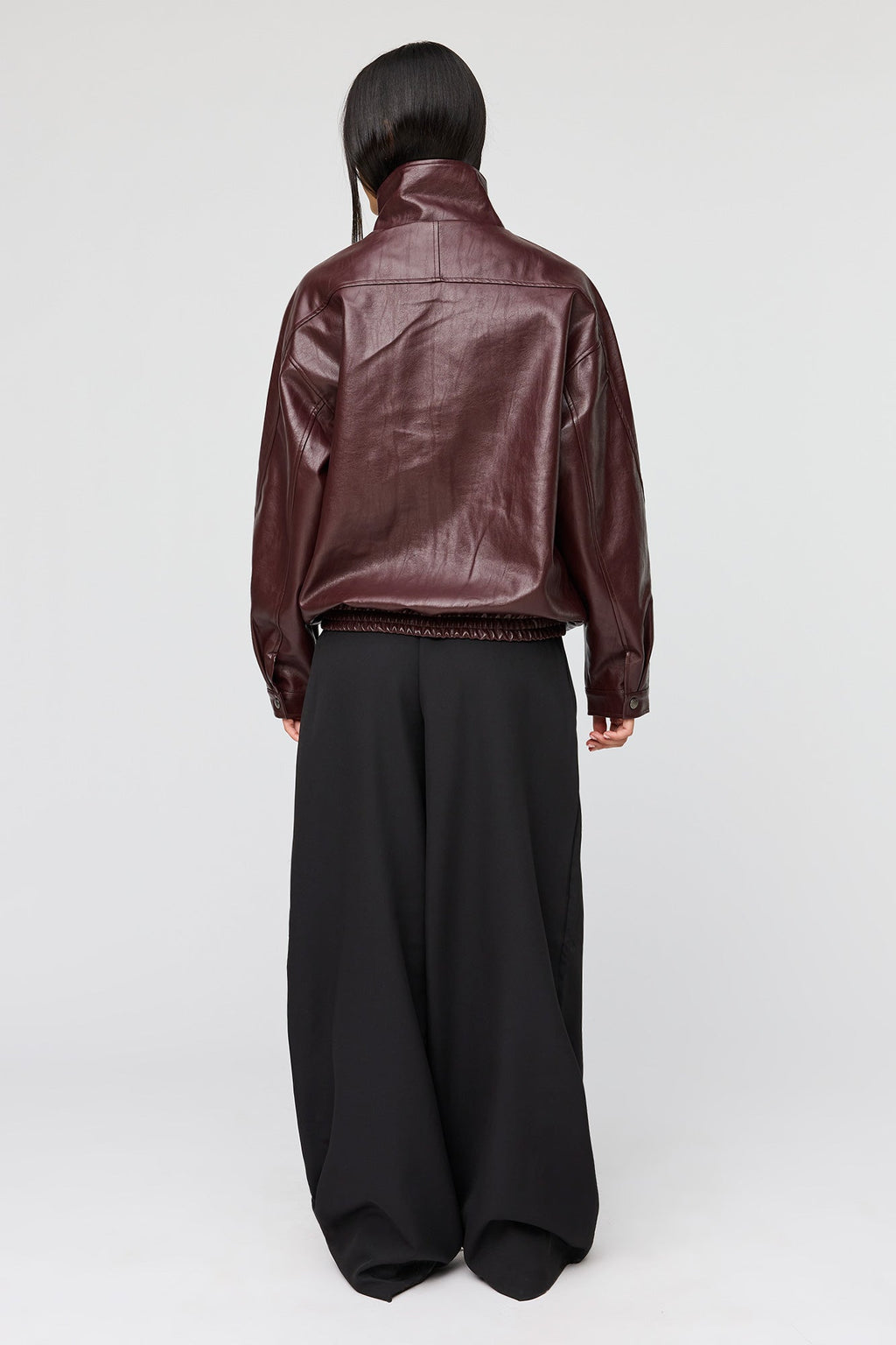Oversized Faux Leather Jacket