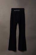 Playboy Chrome Detail Crossover Waist Flare Legging