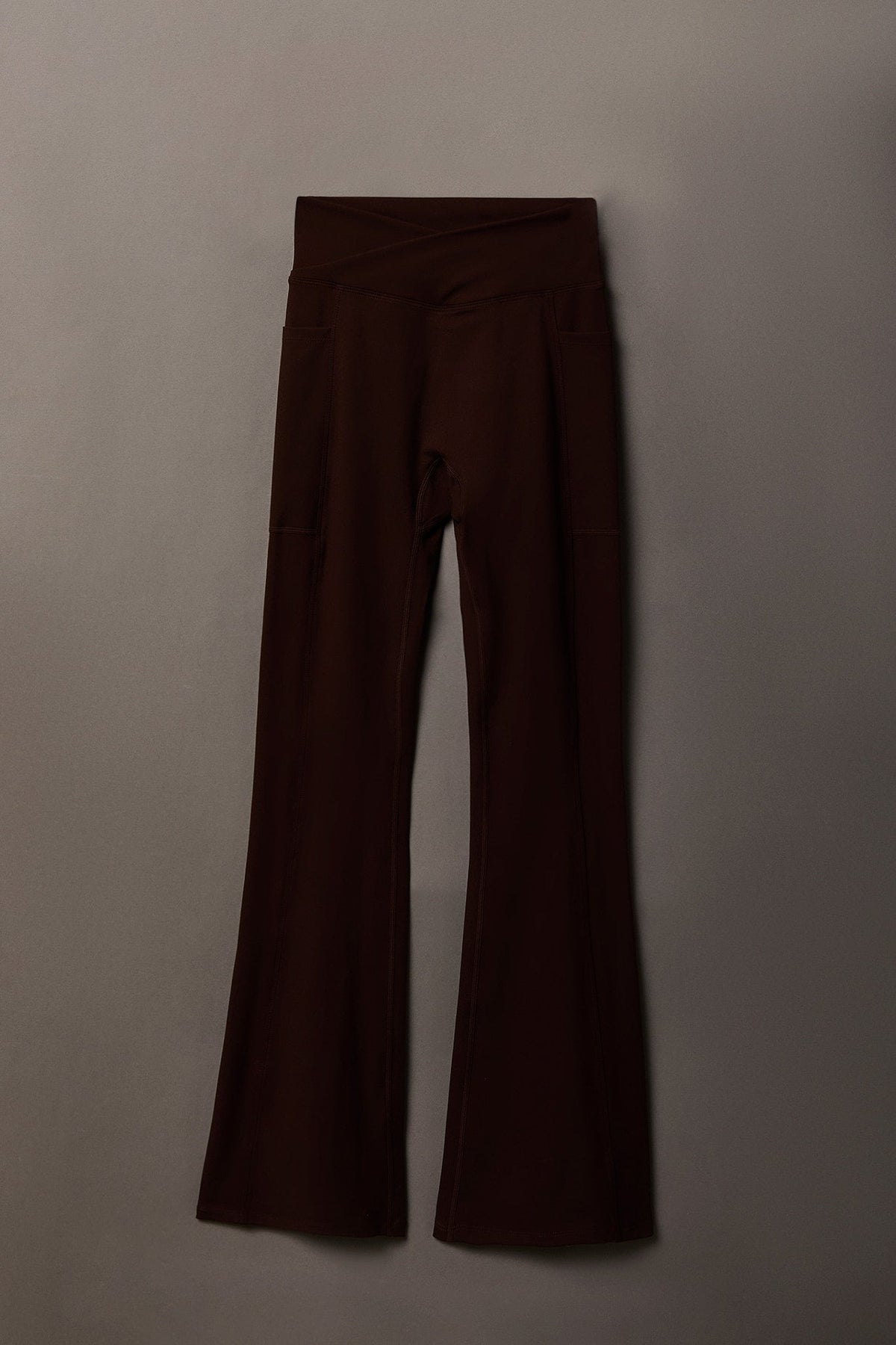 Playboy Chrome Detail Crossover Waist Flare Legging
