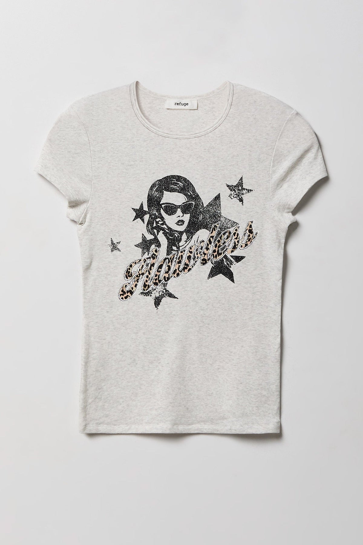 Graphic Ribbed T-Shirt