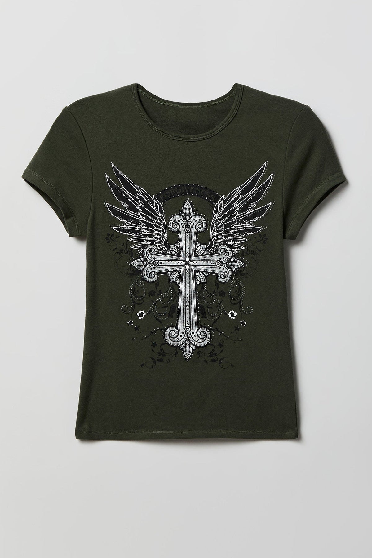 Rhinestone Fitted T-Shirt