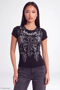 Rhinestone Fitted T-Shirt