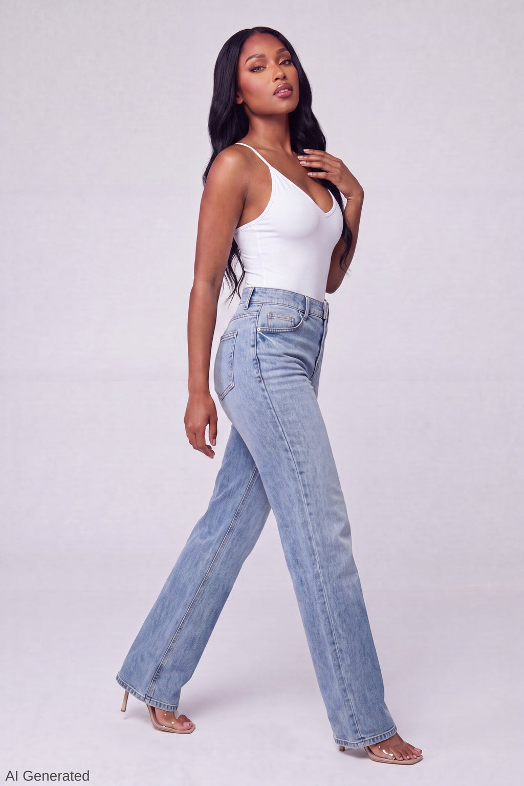 Luxe Heavy Contour Braless V-Neck Bodysuit