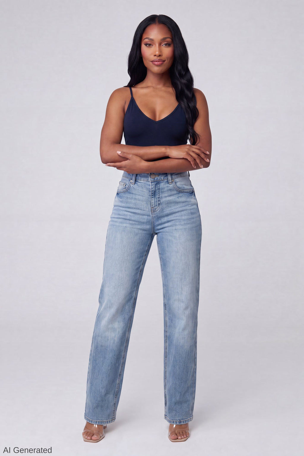 Luxe Heavy Contour Braless V-Neck Bodysuit
