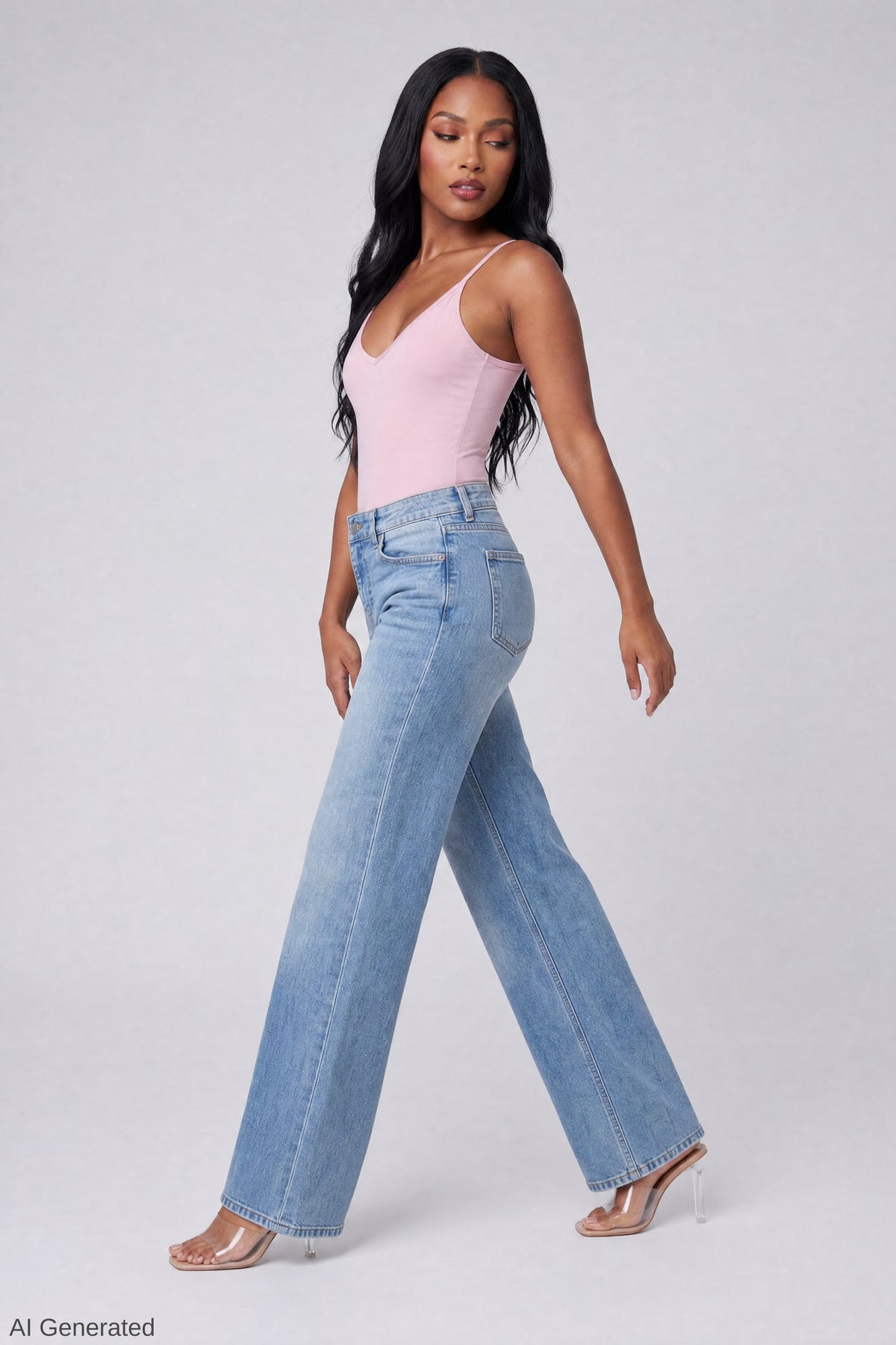 Luxe Heavy Contour Braless V-Neck Bodysuit