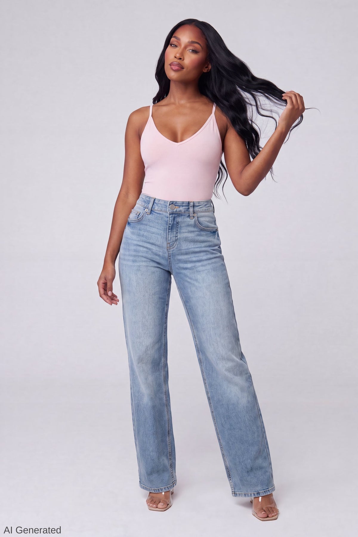 Luxe Heavy Contour Braless V-Neck Bodysuit