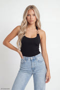 Luxe Heavy Contour O-Ring Halter Bodysuit