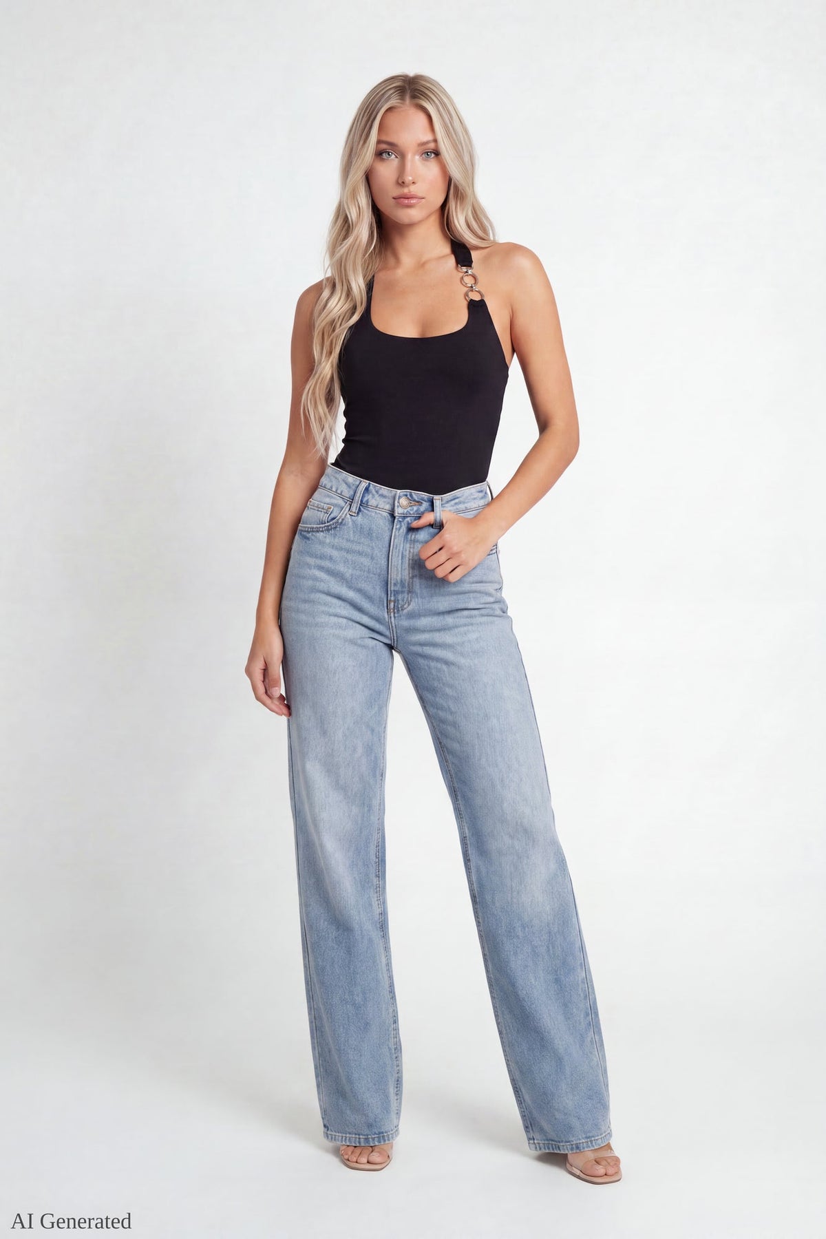 Luxe Heavy Contour O-Ring Halter Bodysuit