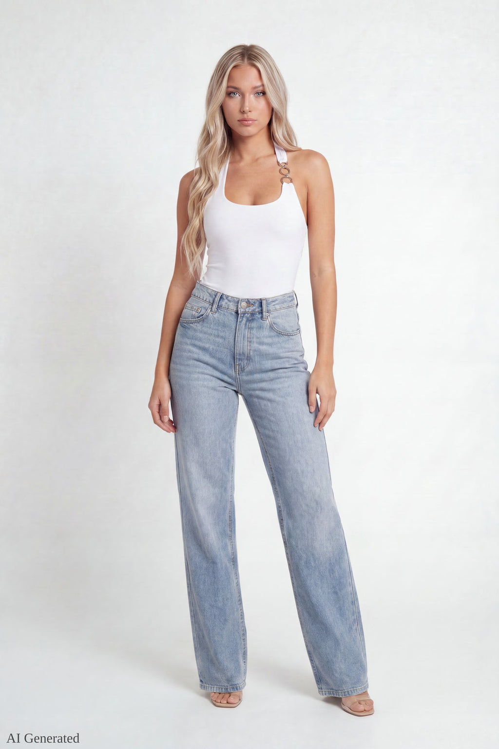 Luxe Heavy Contour O-Ring Halter Bodysuit