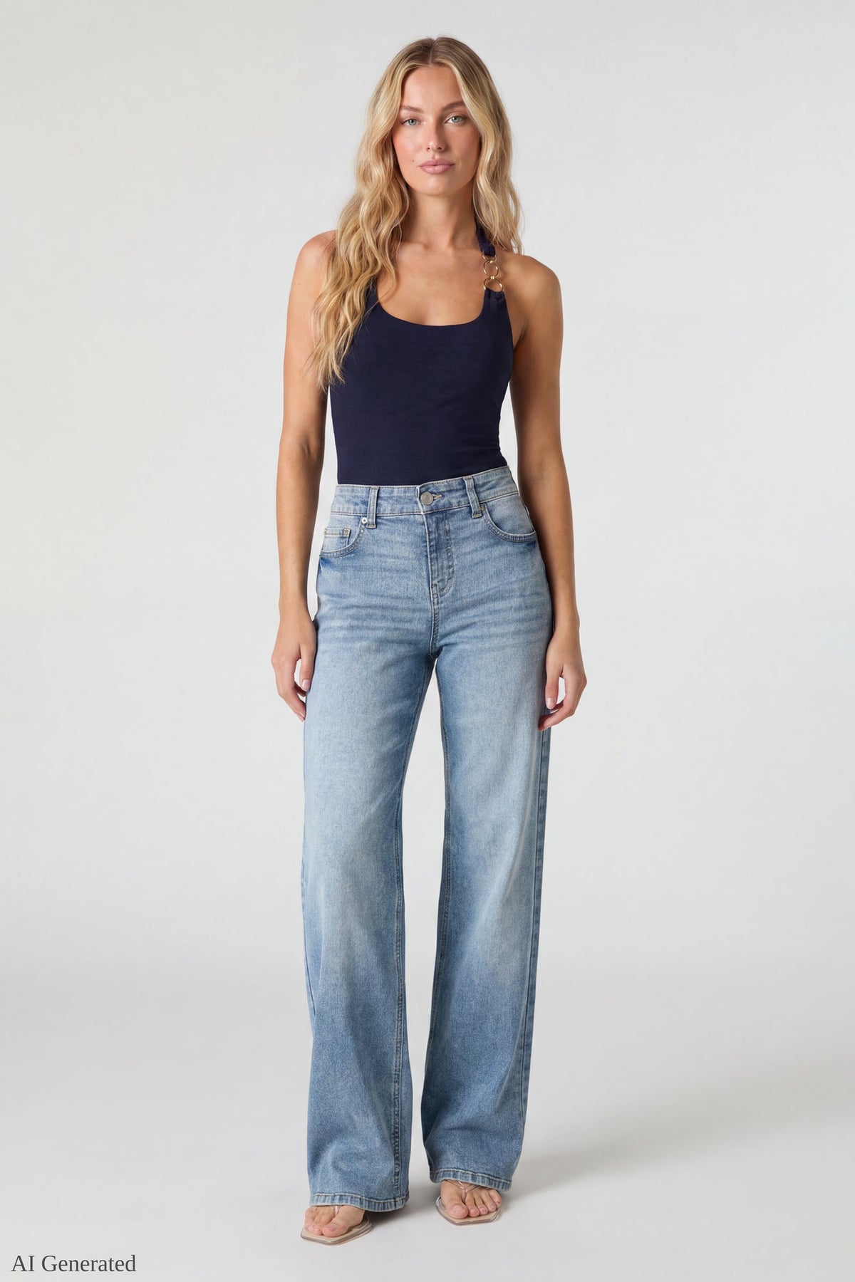 Luxe Heavy Contour O-Ring Halter Bodysuit