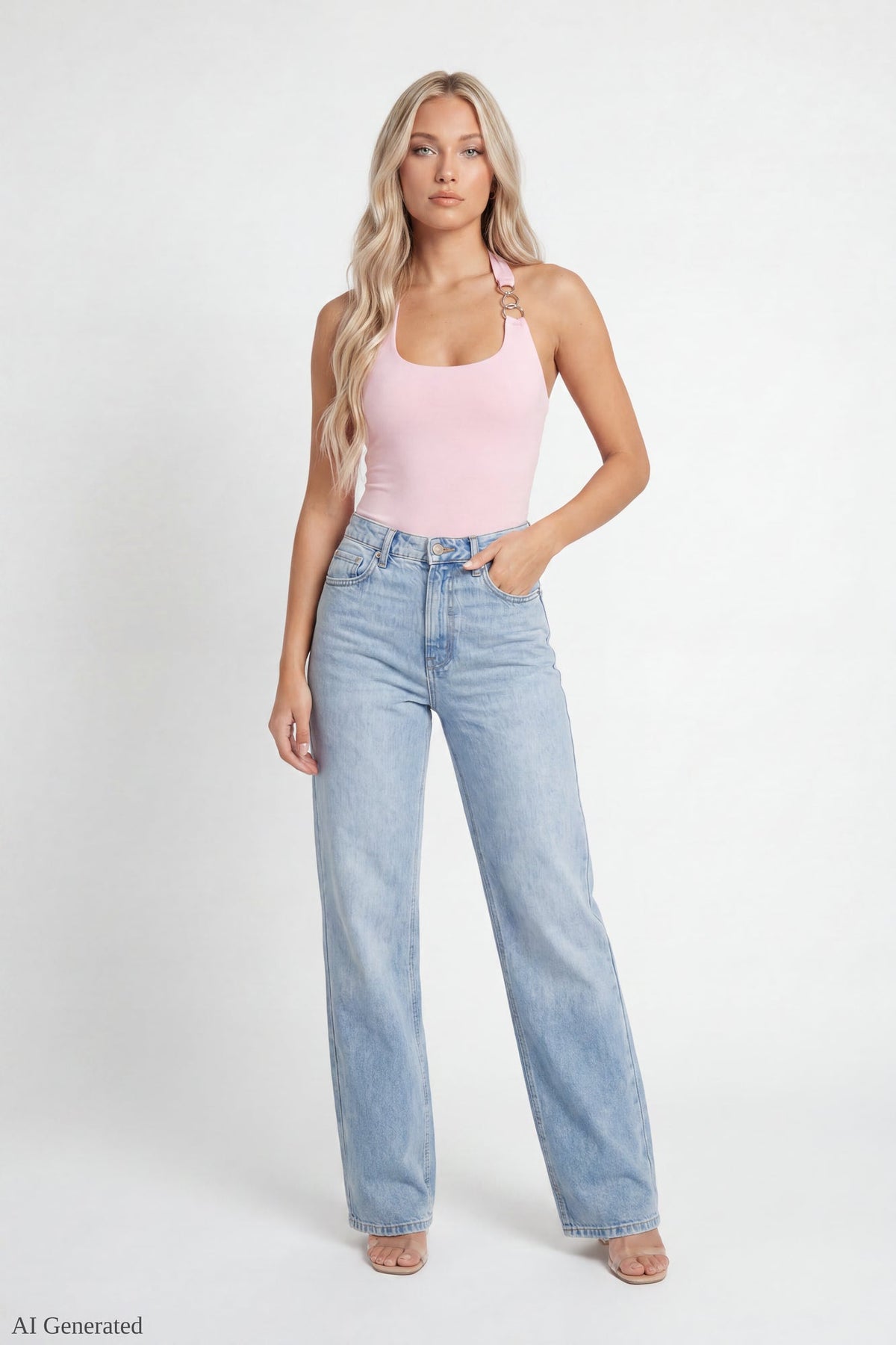 Luxe Heavy Contour O-Ring Halter Bodysuit