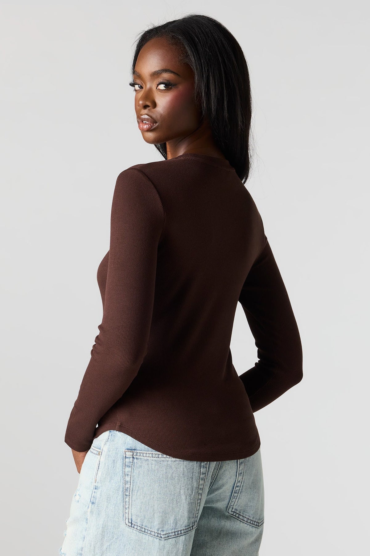 Ribbed Long Sleeve Top
