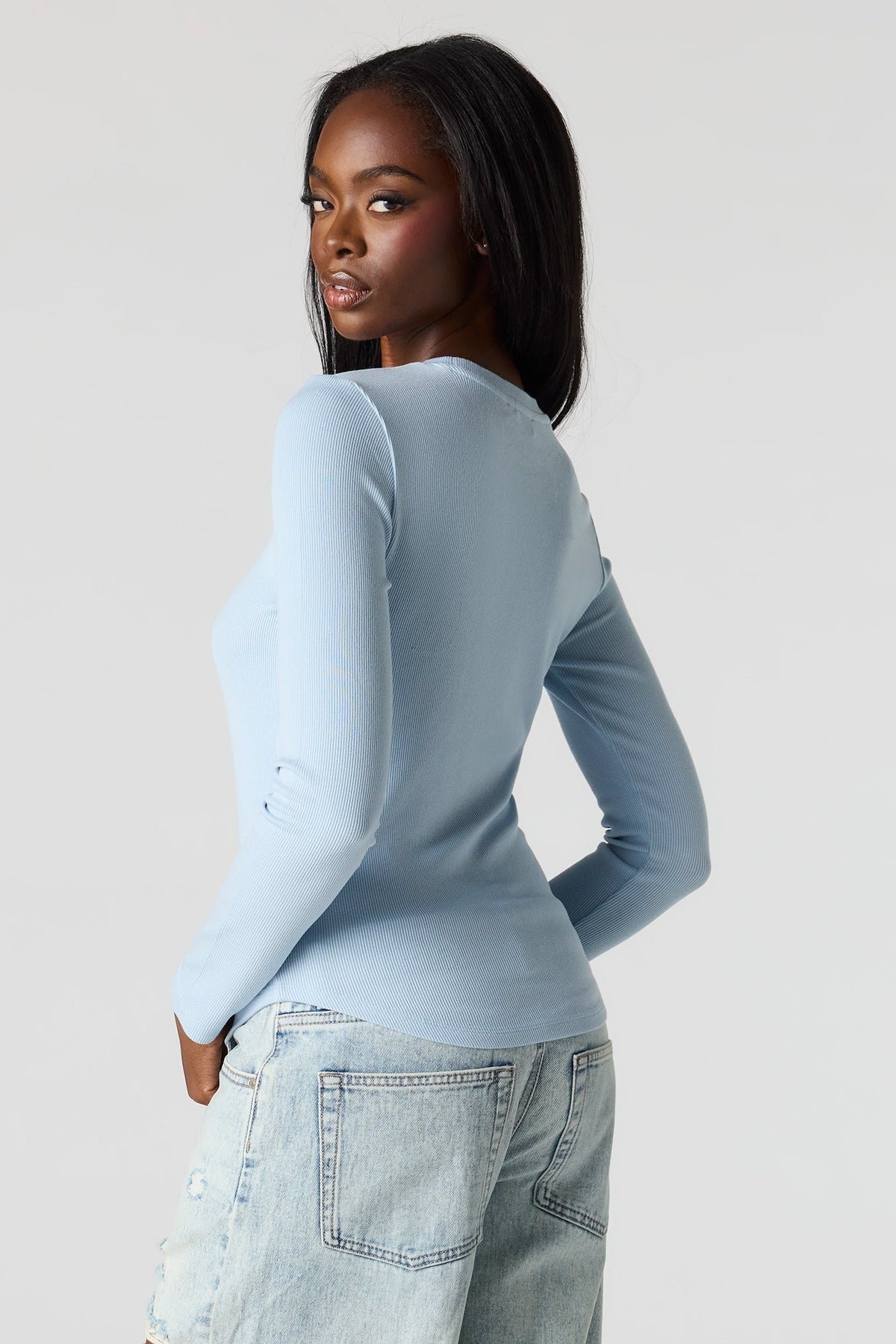 Ribbed Long Sleeve Top