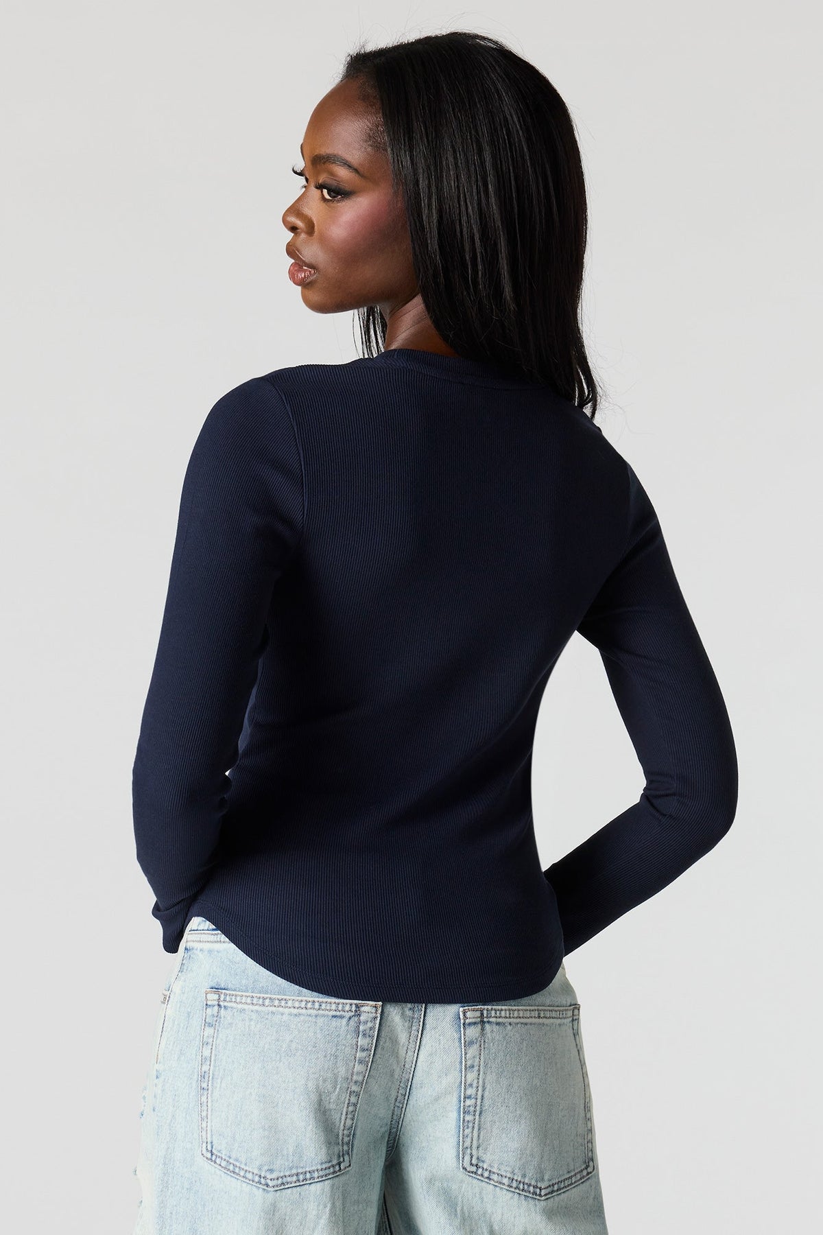 Ribbed Long Sleeve Top