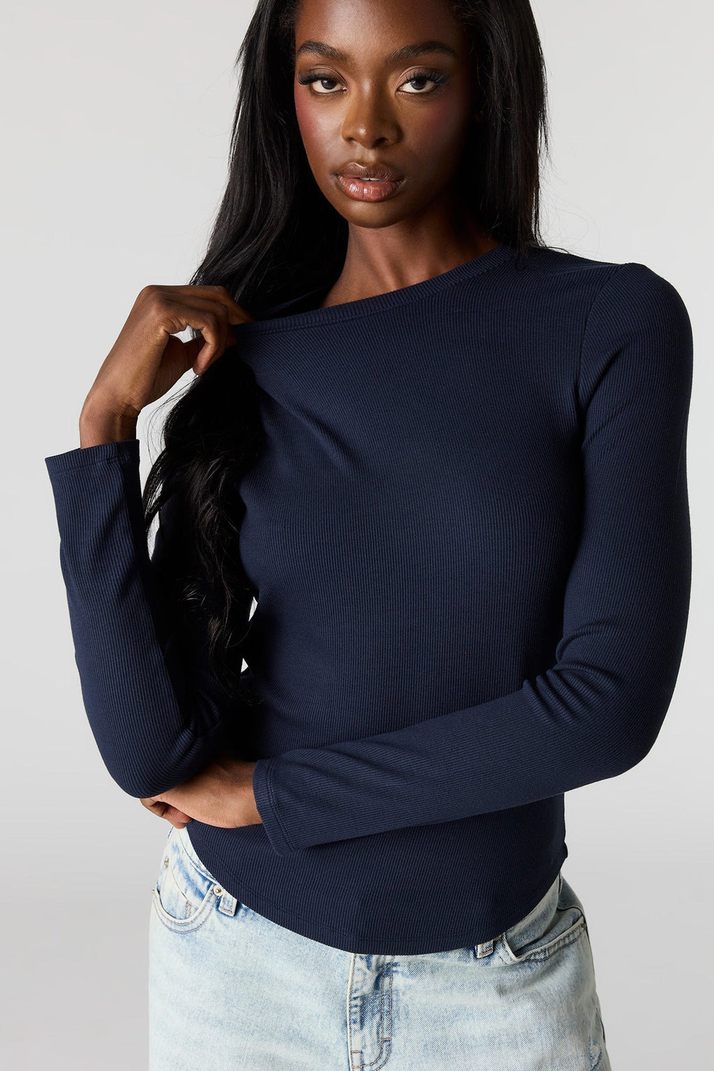 Ribbed Long Sleeve Top
