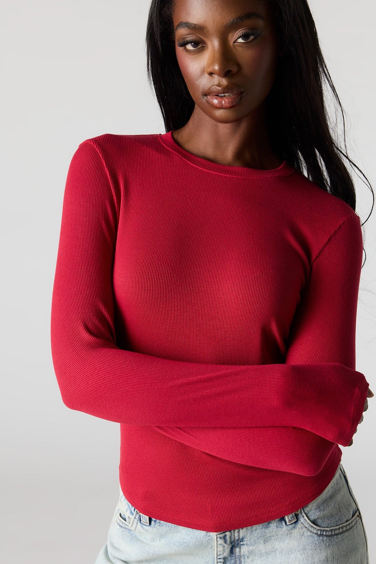 Ribbed Long Sleeve Top