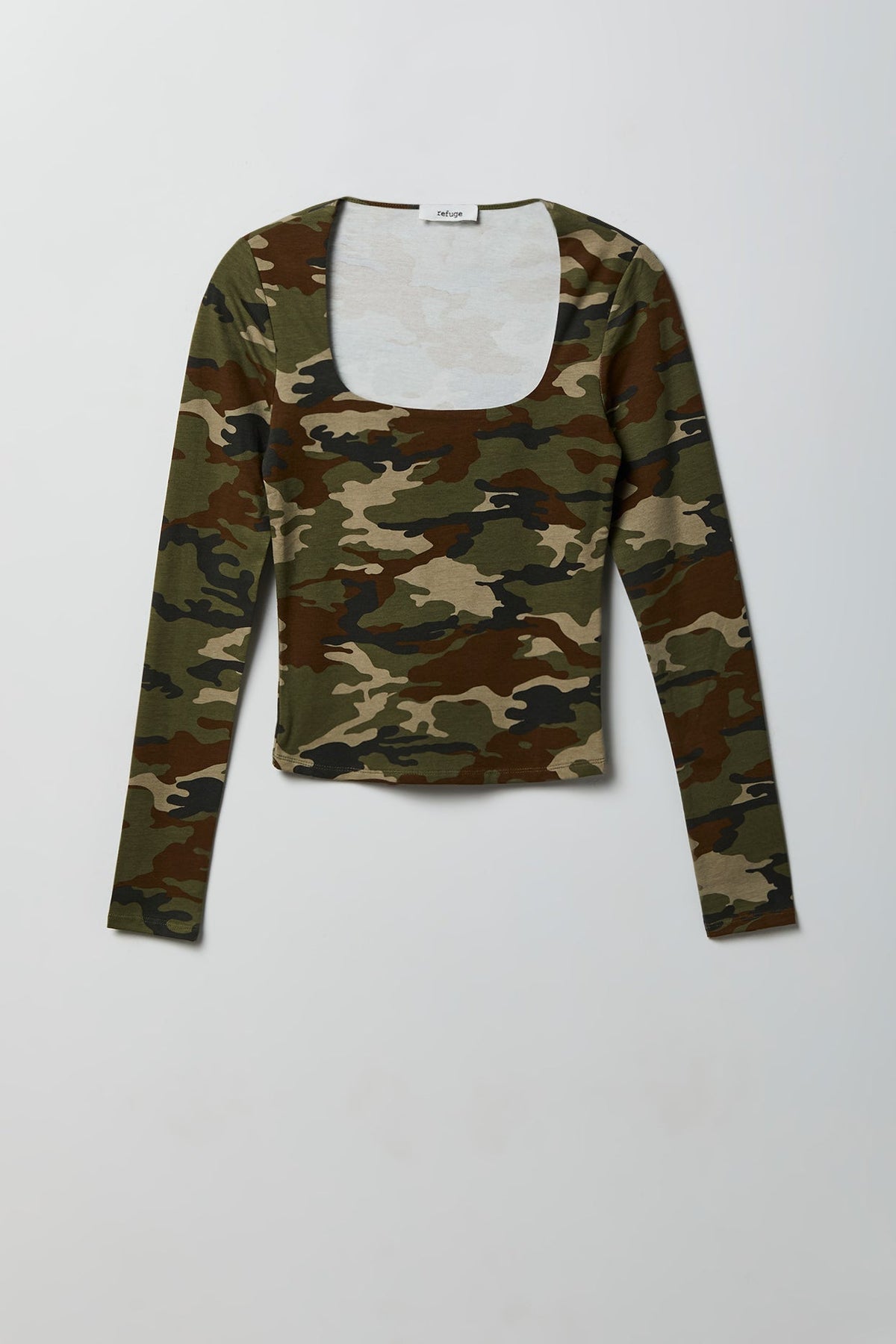 Soft Contour Square Neck Long Sleeve Top