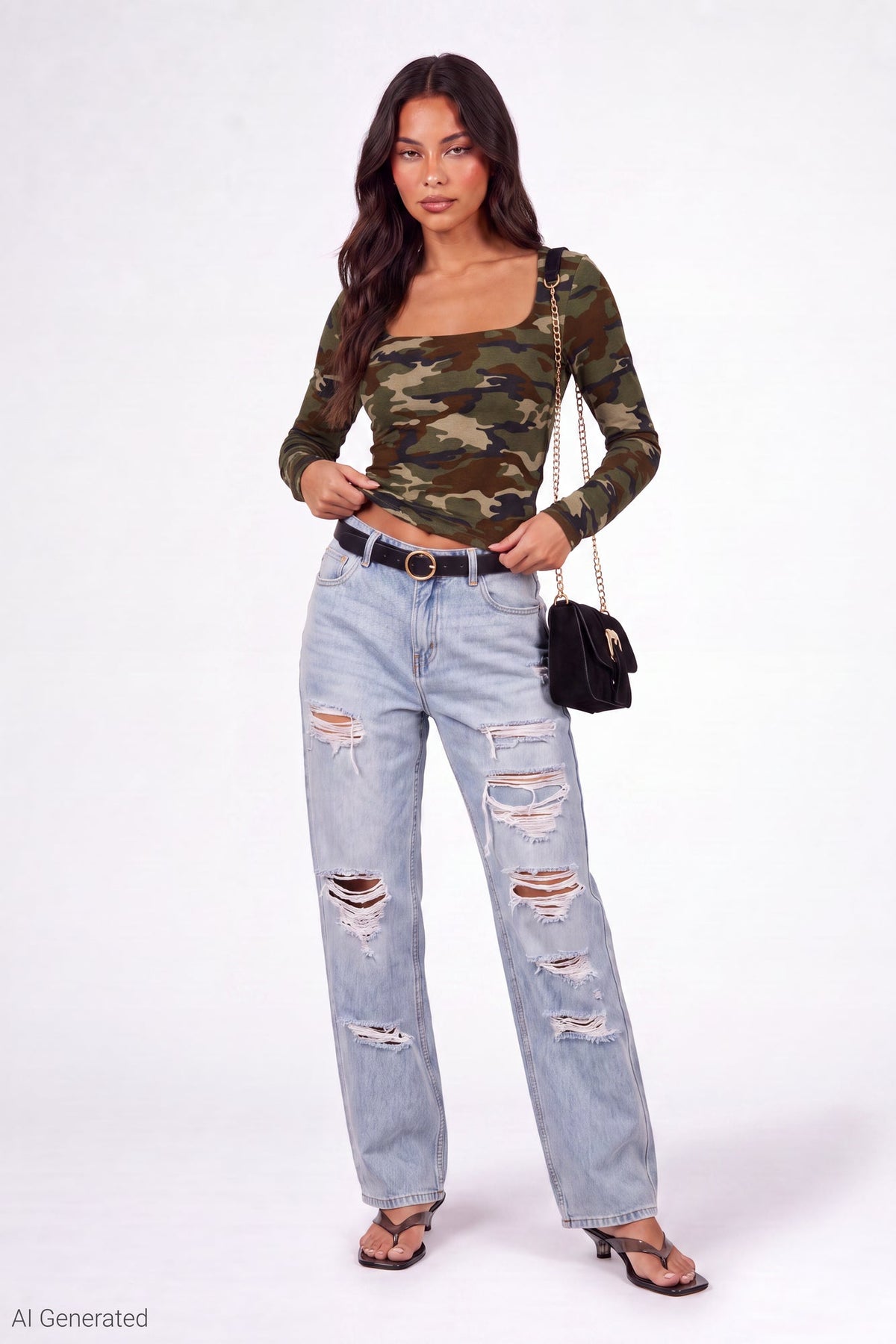 Soft Contour Square Neck Long Sleeve Top