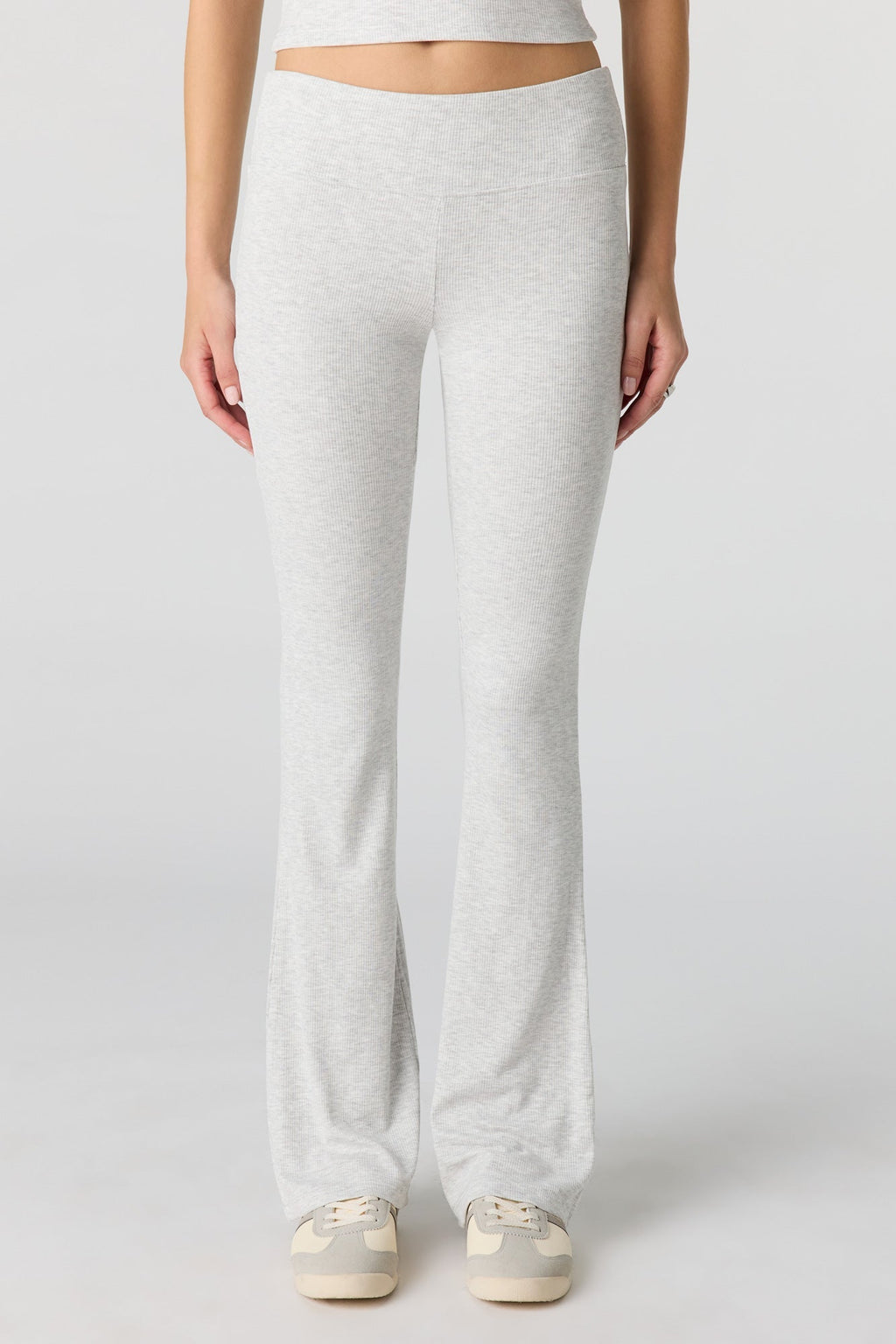 Soft Ribbed T-Shirt & Flare Pant Set