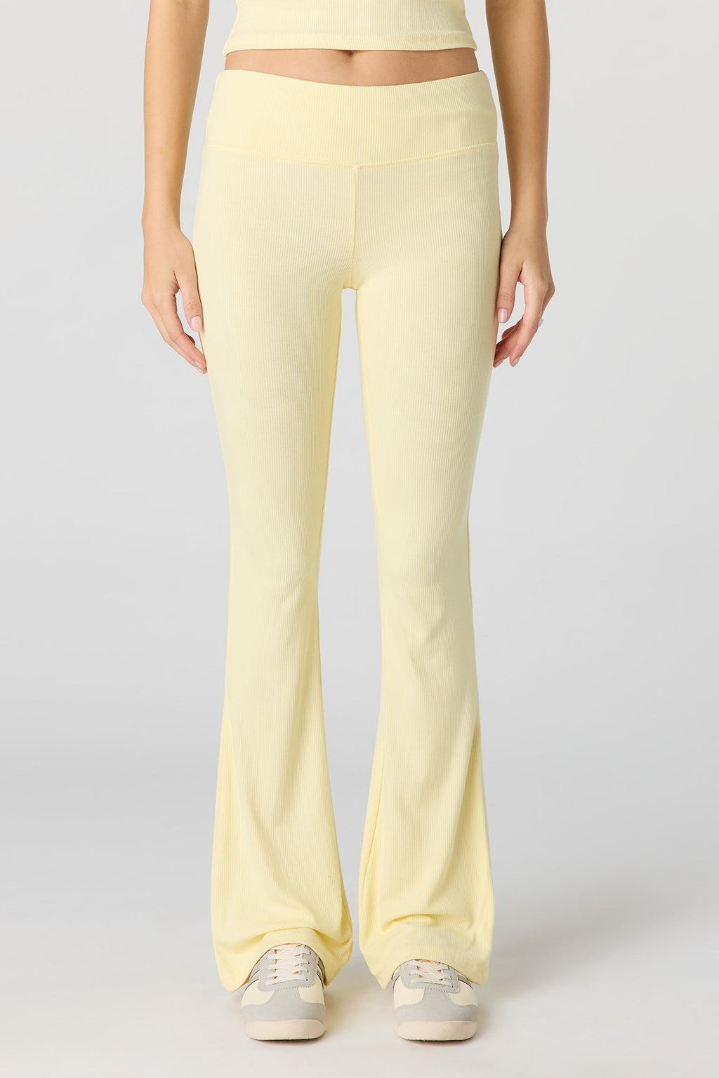 Soft Ribbed T-Shirt & Flare Pant Set