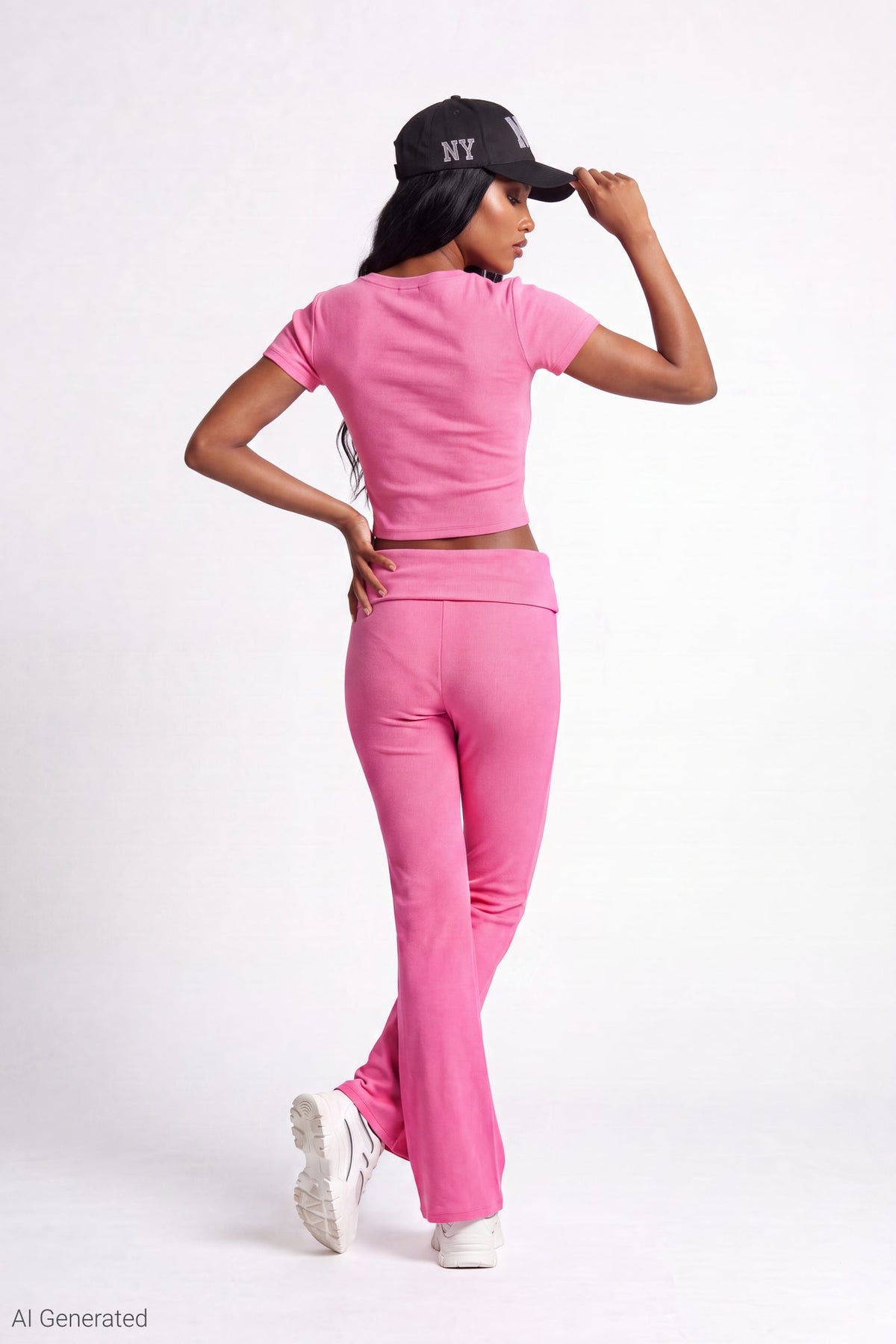 Soft Ribbed T-Shirt & Flare Pant Set